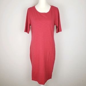 LuLaRoe long salmon red t shirt dress size xl